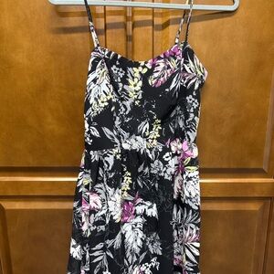 Princess Vera Wang Black and Pink Floral Dress
